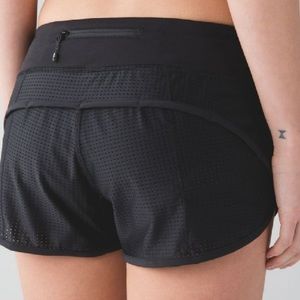 Black mesh lululemon speed shorts size 10